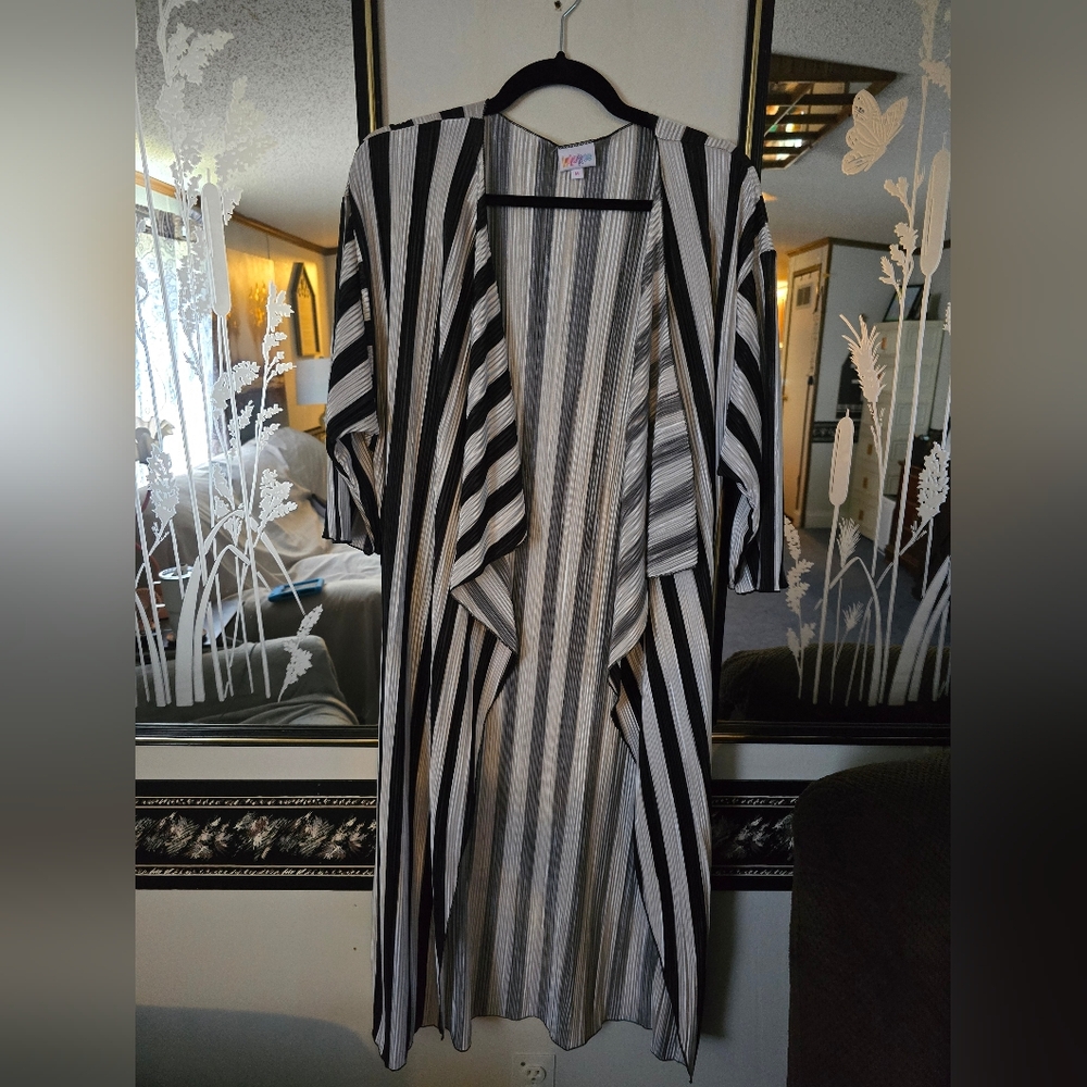 LuLaRoe Monochrome Striped Cardigan